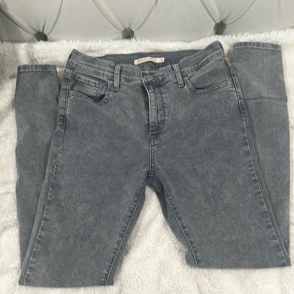 Levi's Gray High Rise‎ Jeans Slim Fit Tapered - Picture 3 of 7